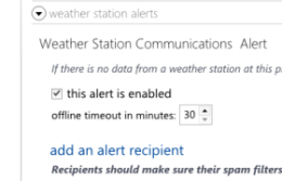 alert configuration screenshot